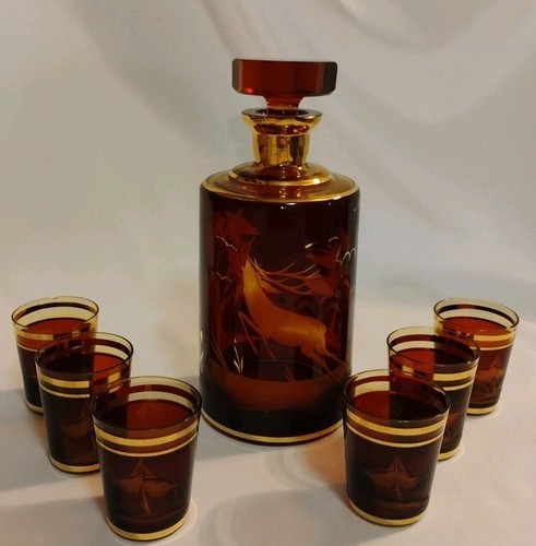 Bohemian czech glass - czech, decanter